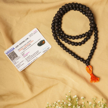 Original Karungali Malai 108 Ebony Blackwood Beads Lab Tested and Government Certified